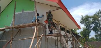 Satgas TMMD Bojonegoro Percepat Plamir Gedung Sekolah Dasar Di Ngrancang